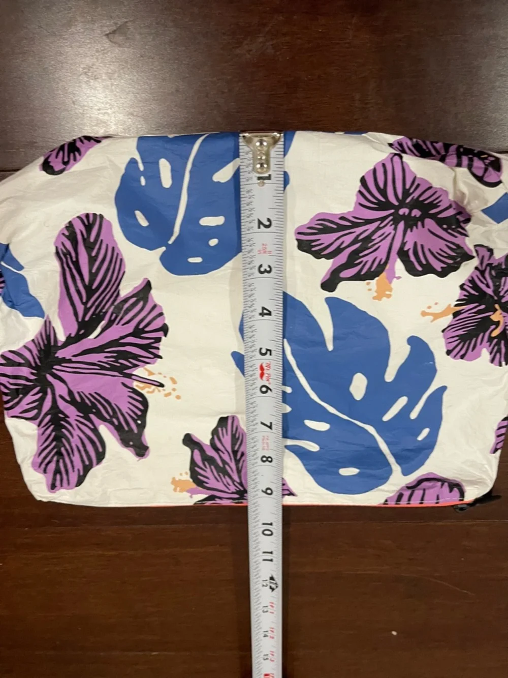 aloha collection floral print zipper pouch purple design - Picture 12 of 12